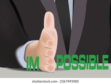 A human hand tries to divide the impossible-