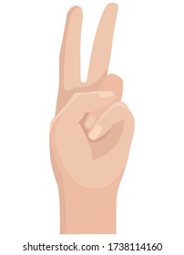 Mano humana con el dedo levantado. Escritura en forma de caricatura.