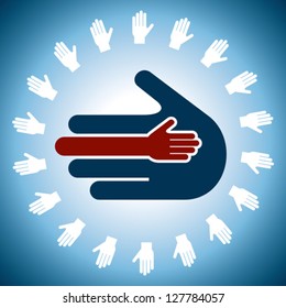 human hand unity concept