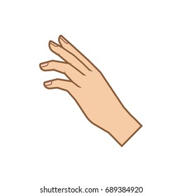 Human hand vector icon