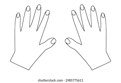 Icono de vector de mano humana. EPS 10
