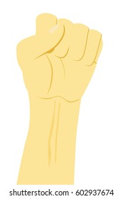 Human hand Up Vector Illustration, isolated on white 