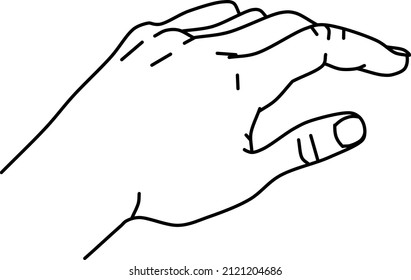 Human Hand Vector Illustration Line Art Stock Vector (Royalty Free ...