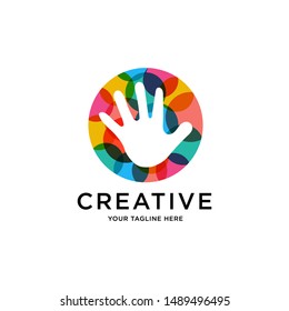 Human hand - vector logo template concept illustration. Creative sign. Design element.