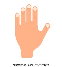 Human hand vector person icon illustration isolated white. Thumb human hand silhouette signature concept arm group. Drawing male cartoon body part icon anatomy gesturing healthcare art