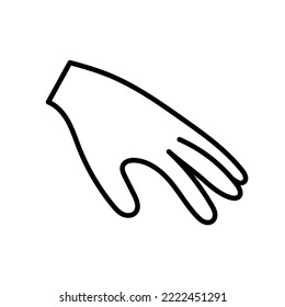 Menschliche Hand Vektorgrafik Symbol Illustration einzeln weiß. Thumb menschliche Hand Silhouette Signatur Konzept Arm Gruppe. Zeichnen männlicher Cartoon Körperteil Symbol Anatomie Gesten der Kunst des Gesundheitswesens