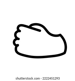 Human hand vector person icon illustration isolated white. Thumb human hand silhouette signature concept arm group. Drawing male cartoon body part icon anatomy gesturing healthcare art