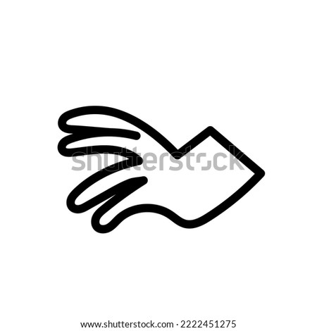 Human hand vector person icon illustration isolated white. Thumb human hand silhouette signature concept arm group. Drawing male cartoon body part icon anatomy gesturing healthcare art