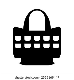 Human handbag depicted in vector design