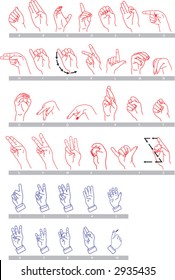 Human hands alphabet