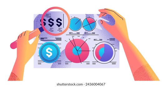 human hands analyzing graphs on tablet screen financial banking wealth transformation technology fintech business investment