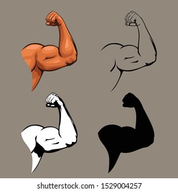 Human Hands Biceps Design Set Stock Vector (Royalty Free) 1529004257 ...