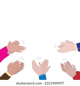 Human Hands Clapping Applaud Icon Set Vector Design.