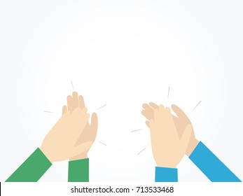 Human hands clapping. applaud hands. Vector illustration.