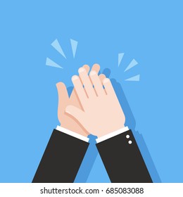 Human hands clapping. Applause clap. Vector illustration