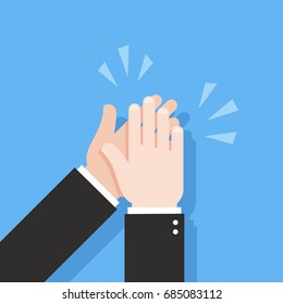 Human hands clapping. Applause clap. Vector illustration