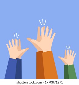 Human Hands Clapping Ovation People Applaud Stock Vector (Royalty Free ...