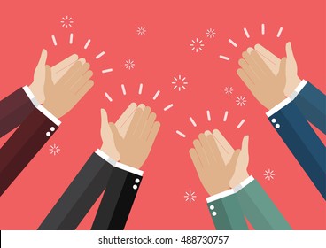 Human Hands Clapping. Vector Illustration