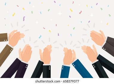 Human hands clapping. vector illustration