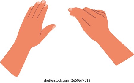Mãos humanas de elaboração de ilustração de vetor de gesto