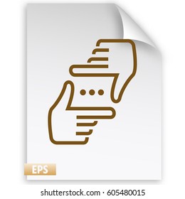 Human hands doing cropping symbol