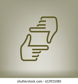 Human hands doing cropping symbol