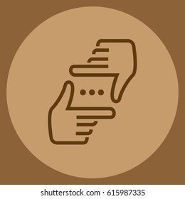 Human hands doing cropping symbol