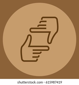 Human hands doing cropping symbol
