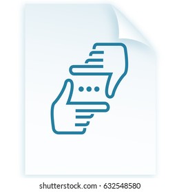 Human hands doing cropping symbol