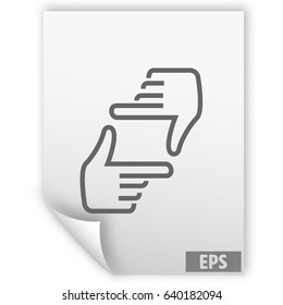 Human hands doing cropping symbol