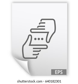 Human hands doing cropping symbol