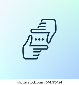 Human hands doing cropping symbol