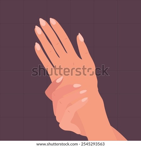human hands fingers gestures different poses holding hands in flat illustration
