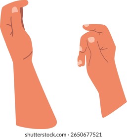 Manos humanas Ilustración vectorial de gestos