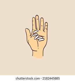 Human hands hold a cure in capsule.