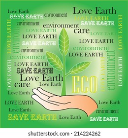 Human hands holding Earth, save earth concept,eco concept,save earth vector