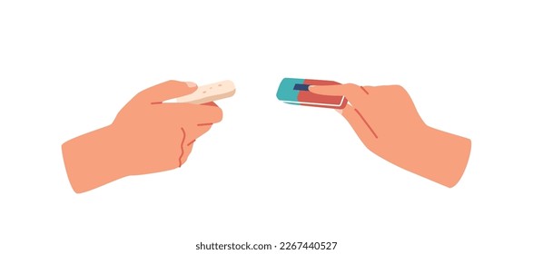 Human Hands Holding Erasers Isolated on White Background. Concept Of Writing Erasing, Mistakes Correction, Back to School, Use of Office Stationery and Education. Cartoon Vector Illustration