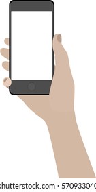 Human hands holding a tablet or a phone