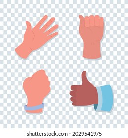 human hands icon set design