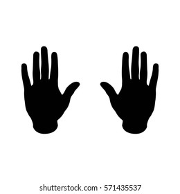 Human hands icon vector