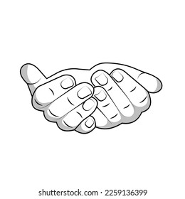 Human hands icon vector illustration