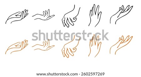 Human hands icons collection design