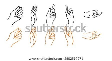 Human hands icons collection design