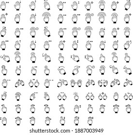 manos humanas aisladas en un fondo blanco. Ilustración vectorial plana de las manos femeninas en diferentes situaciones. Elementos de diseño de vectores para infografía, web, internet, presentación