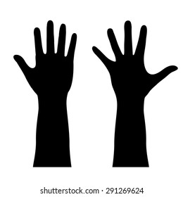 Human hands outline