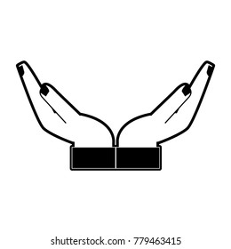 Human hands with palms open