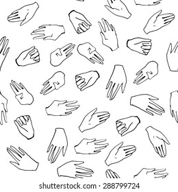 Human hands pattern in vector