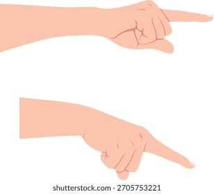 Human Hands Pointing in Different Directions
