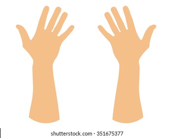 Human hands, silhouette