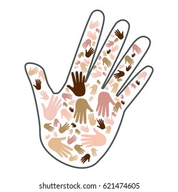 Human hands symbol